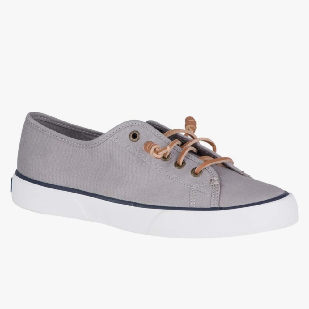 Sperry Topsider Pier View Sneakers 8.5 Neutral Tennis Shoes Lace Up Everyday